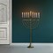 Vintiquewise Modern Solid Metal Judaica Hanukkah Menorah 9 Branched Candelabra, Gold Finish Large QI004119.GD.L - alternate 4